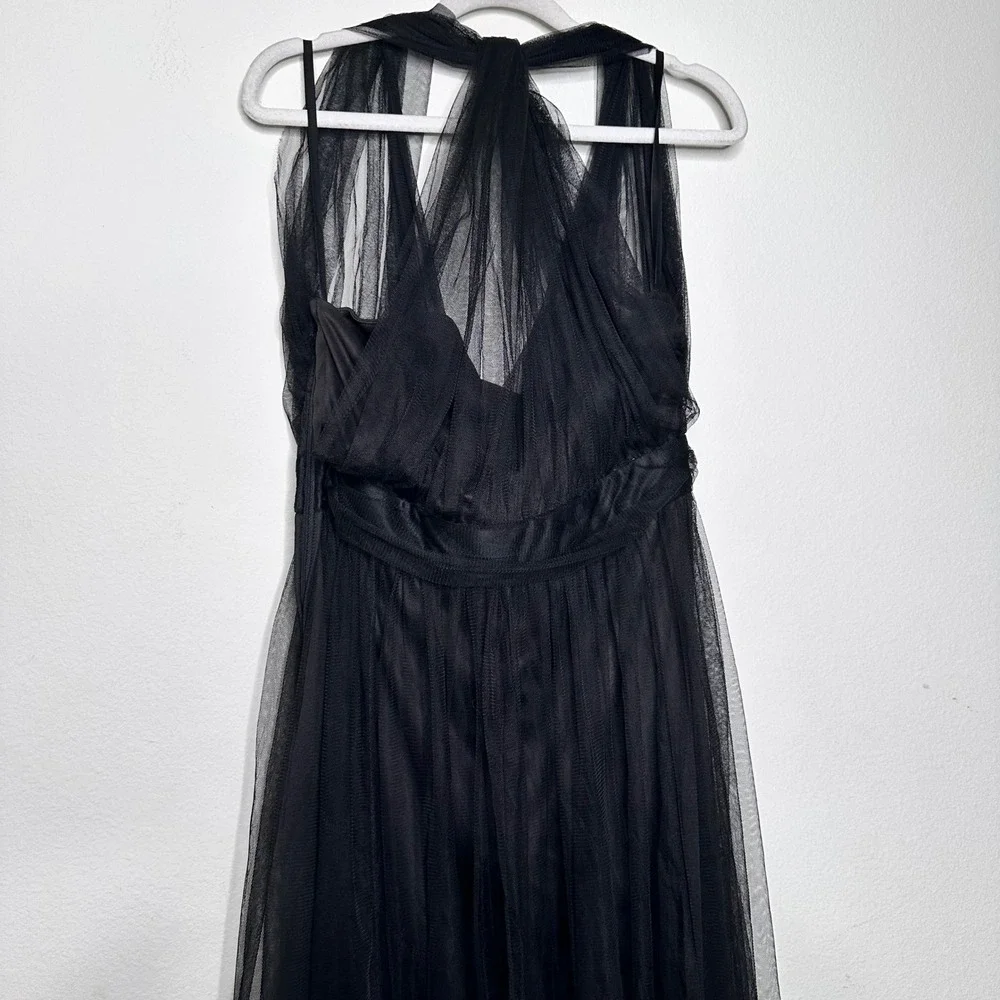 Windsor Rebecca Black Tulle Maxi Dress Sleeveless Formal Evening Gown Sz S? READ - Picture 6 of 8